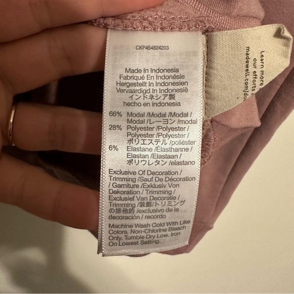 Madewell MWL Superbrushed Colorblock Easygoing Sweatshirt Medium - Picture 7 of 8